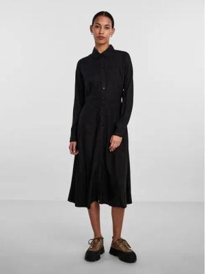 Pieces Hemdkleid 17140732 Schwarz Regular Fit