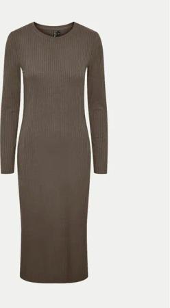 Pieces Kleid für den Alltag Kylie 17126214 Braun Slim Fit