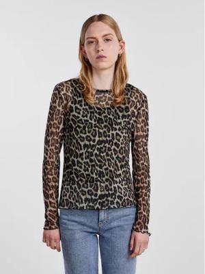Pieces Bluse 17140623 Braun Slim Fit