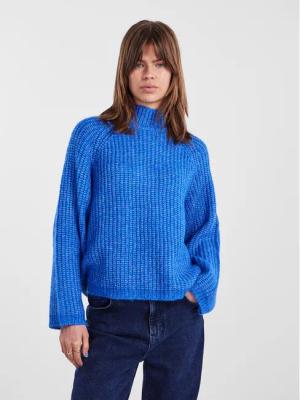 Pieces Rollkragenpullover 17128212 Blau Regular Fit