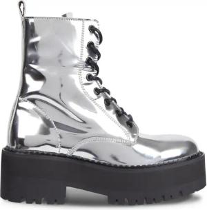 Tommy Jeans Stiefeletten Tjw Flatform Zip Up Metallic EN0EN02403 Grau