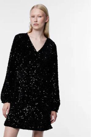 Pieces Coctailkleid 17133626 Schwarz Slim Fit