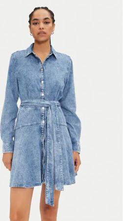 Tommy Jeans Jeanskleid Chambray DW0DW19813 Blau Regular Fit