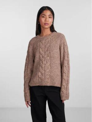 Pieces Pullover 17140372 Braun Regular Fit