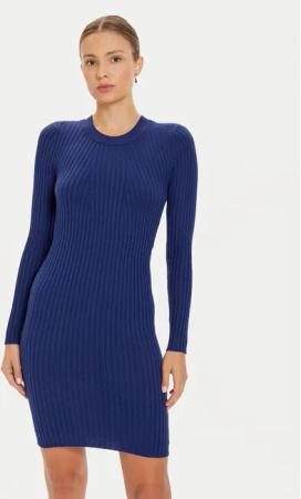 Pieces Strickkleid Crista 17115048 Blau Slim Fit