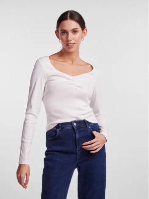 Pieces Bluse 17135564 Weiß Slim Fit