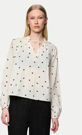 Pieces Bluse 17151639 Écru Regular Fit