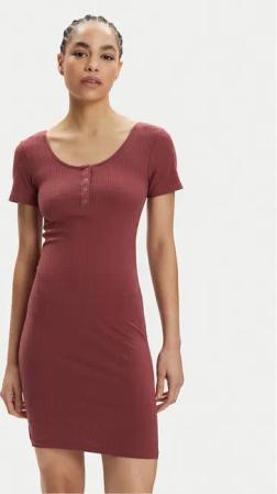 Pieces Kleid für den Alltag Kitte 17146324 Rot Slim Fit