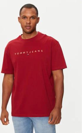 Tommy Jeans T-Shirt DM0DM19694 Rot Regular Fit