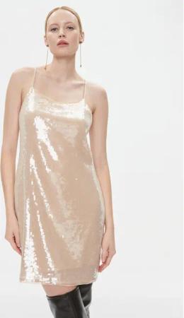 Calvin Klein Jeans Coctailkleid J20J222524 Beige Regular Fit