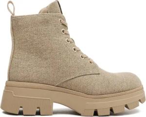 Calvin Klein Jeans Schnürstiefeletten Chunky Combat Laceup Boot Co YW0YW01239 Beige