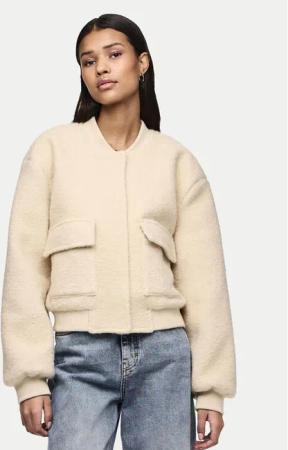 Pieces Bomberjacke Fully 17152505 Weiß Regular Fit