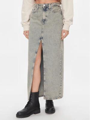 Calvin Klein Jeans Jeansrock Front Split Maxi Denim Skirt J20J222869 Blau Slim Fit