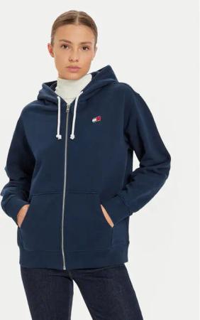 Tommy Jeans Sweatshirt Tjw Rlx Badge Zipthru DW0DW19932 Dunkelblau Regular Fit