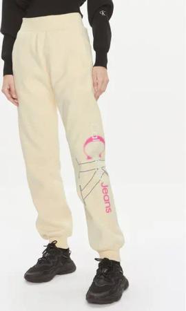 Calvin Klein Jeans Jogginghose Bold Monologo J20J222606 Gelb Relaxed Fit