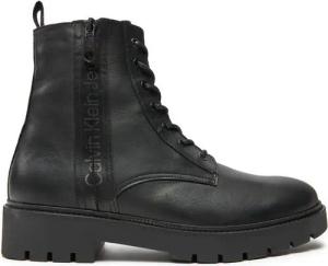 Calvin Klein Jeans Stiefel Combat Mid Laceup Boot W Zip YM0YM00262 Schwarz