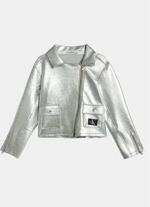 Calvin Klein Jeans Bikerjacke Perfecto IG0IG02307 Silberfarben Regular Fit