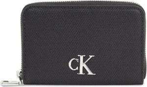 Calvin Klein Jeans Kleine Damen Geldbörse Minimal Monogram M Zip Around T K60K611970 Schwarz