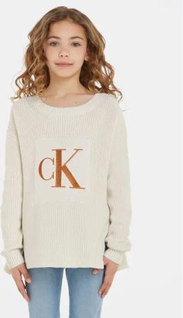 Calvin Klein Jeans Pullover Monogram IG0IG02259 Écru Regular Fit