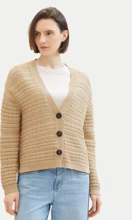 Tom Tailor Strickjacke 1041213 Beige Loose Fit