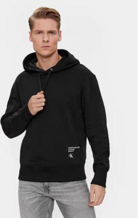 Calvin Klein Jeans Sweatshirt Modern Metals J30J324631 Schwarz Regular Fit
