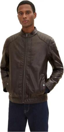 Tom Tailor Jacke aus Kunstleder 1026337 Braun