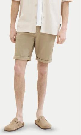 Tom Tailor Stoffshorts 1040227 Beige Slim Fit