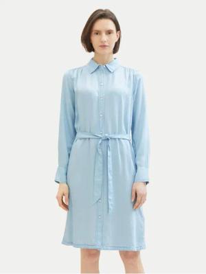 Tom Tailor Hemdkleid 1040366 Himmelblau Regular Fit