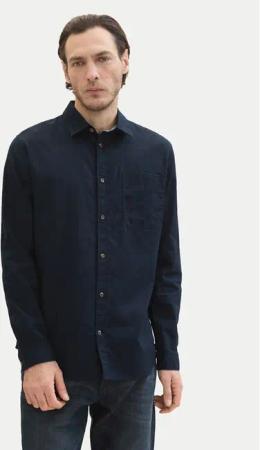 Tom Tailor Hemd 1040141 Dunkelblau Regular Fit