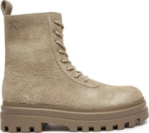 Calvin Klein Jeans Schnürstiefeletten Lugged Lace Zip Boot Oxf Hr Su YM0YM01068 Beige