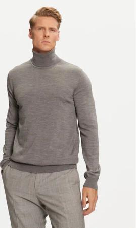 Hugo Rollkragenpullover San Thomas-M 50474174 Grau Slim Fit