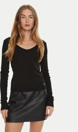 Calvin Klein Jeans Bluse J20J224197 Schwarz Slim Fit