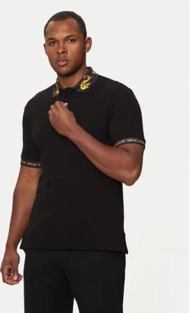 Versace Jeans Couture Poloshirt 76GAGT00 Schwarz Regular Fit