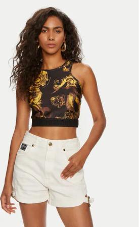Versace Jeans Couture Top 76HAM227 Schwarz Skinny Fit