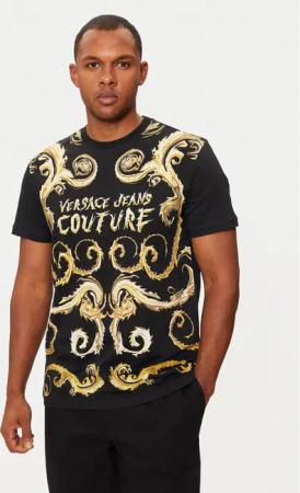 Versace Jeans Couture T-Shirt 77GAH6SC Schwarz Regular Fit