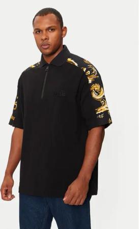 Versace Jeans Couture Poloshirt 77GAG631 Schwarz Relaxed Fit