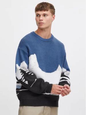 Solid Pullover 21108047 Blau Regular Fit