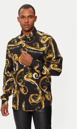 Versace Jeans Couture Hemd 77GAL2R0 Schwarz Regular Fit