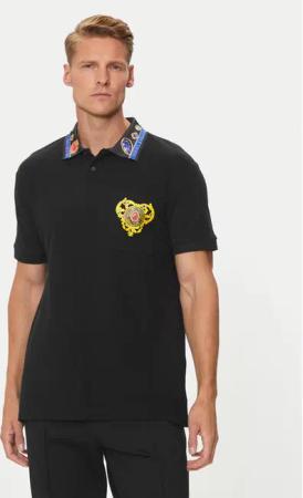 Versace Jeans Couture Poloshirt 76GAGT11 Schwarz Regular Fit
