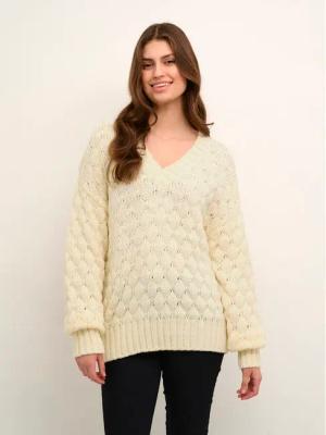 Kaffe Pullover Katinka 10507747 Écru Loose Fit