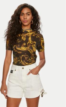 Versace Jeans Couture Bluse 76HAFMN8 Schwarz Slim Fit