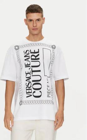 Versace Jeans Couture T-Shirt 76GAHE04 Weiß Regular Fit
