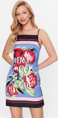 Versace Jeans Couture Sommerkleid 74HAO936 Blau Regular Fit