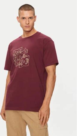 DC T-Shirt Rebuild Hss ADYZT05337 Dunkelrot Regular Fit
