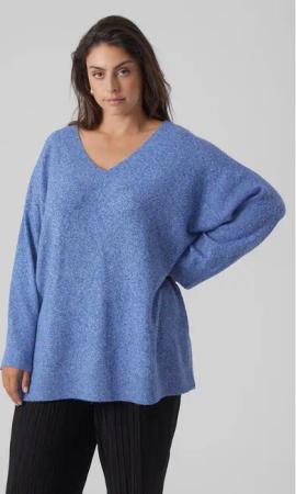 Vero Moda Curve Pullover 10297266 Blau Regular Fit