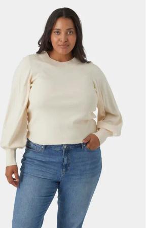 Vero Moda Curve Pullover 10291293 Beige Regular Fit