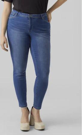 Vero Moda Curve Jeans Fanya 10287061 Blau Slim Fit