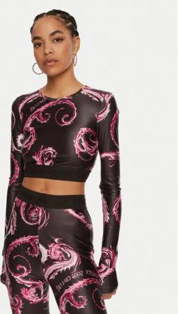 Versace Jeans Couture Bluse 77HAH218 JS360 Schwarz Slim Fit