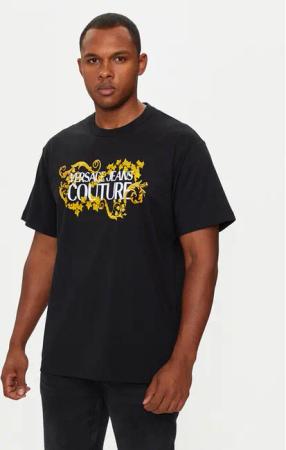 Versace Jeans Couture T-Shirt 77GAHE05 CJ00E Schwarz Regular Fit