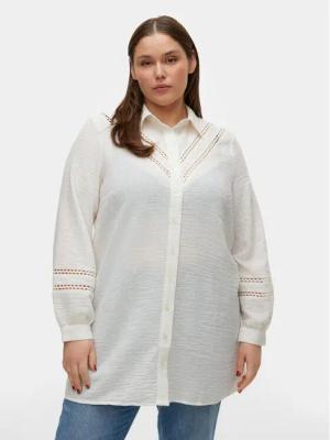 Vero Moda Curve Hemdkleid Chris 10301894 Weiß Regular Fit